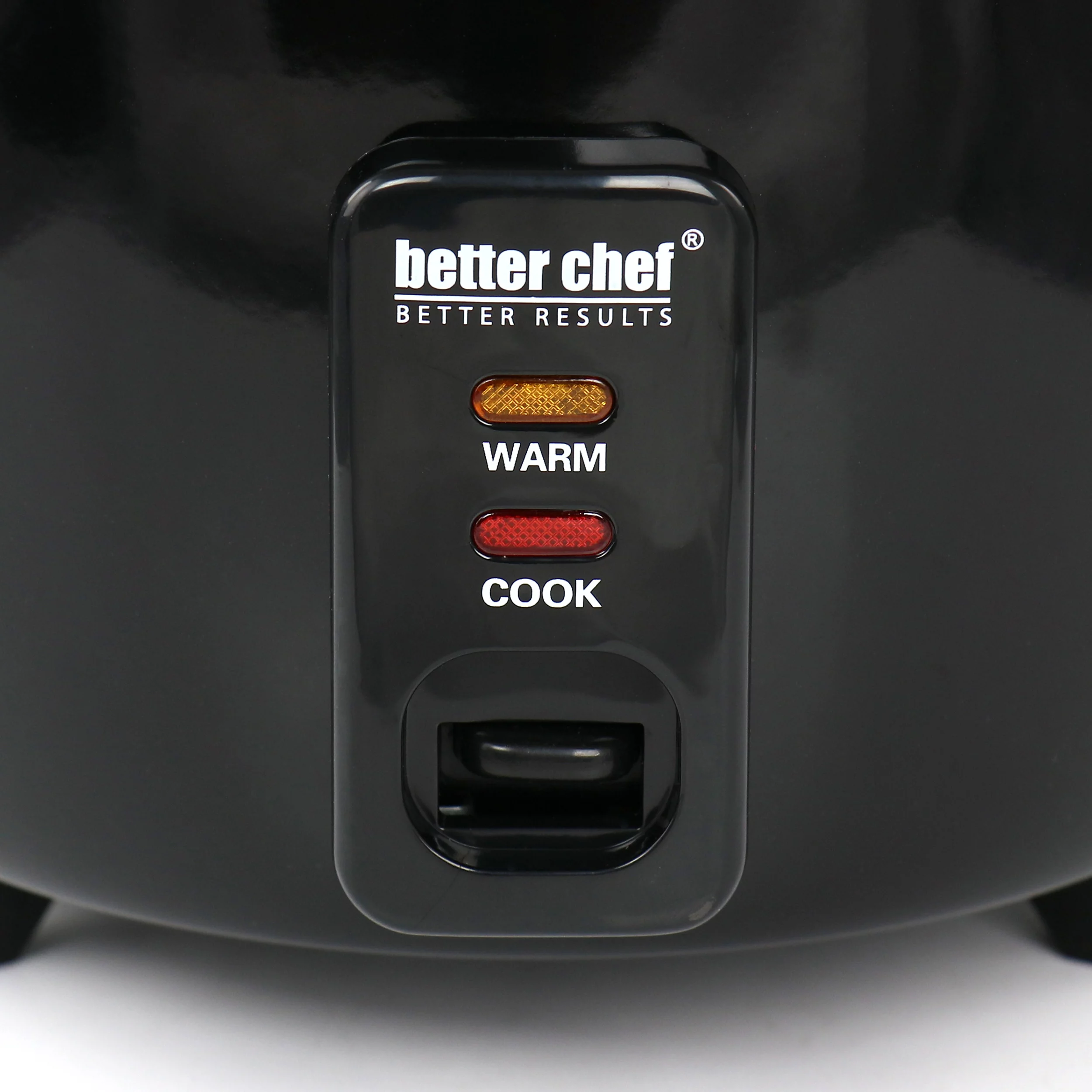 Better Chef 8 Cup Automatic Rice Cooker in Black With Rice Paddle and Measuring Cup