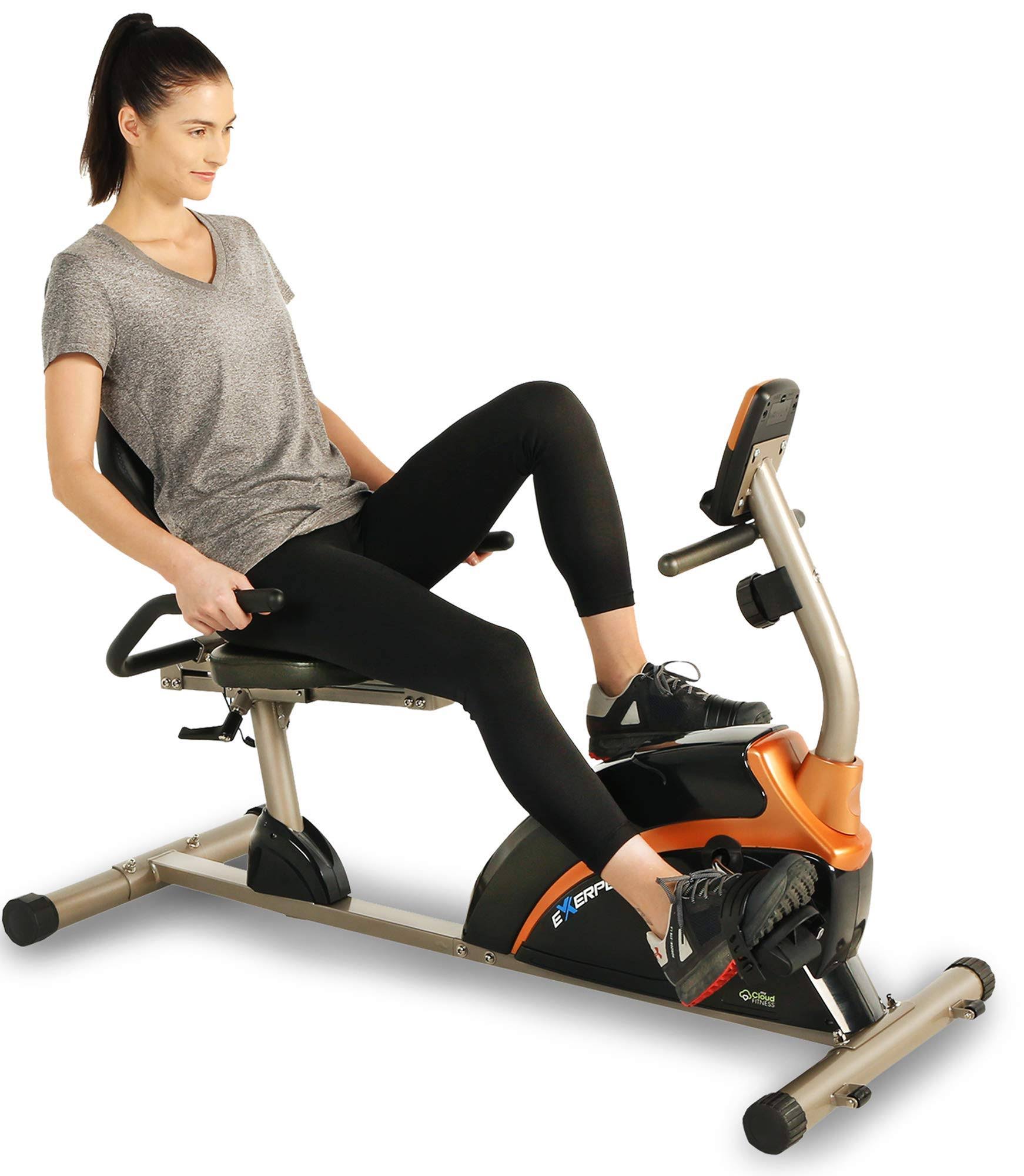 Exerpeutic High-Capacity Recumbent Bike with Bluetooth