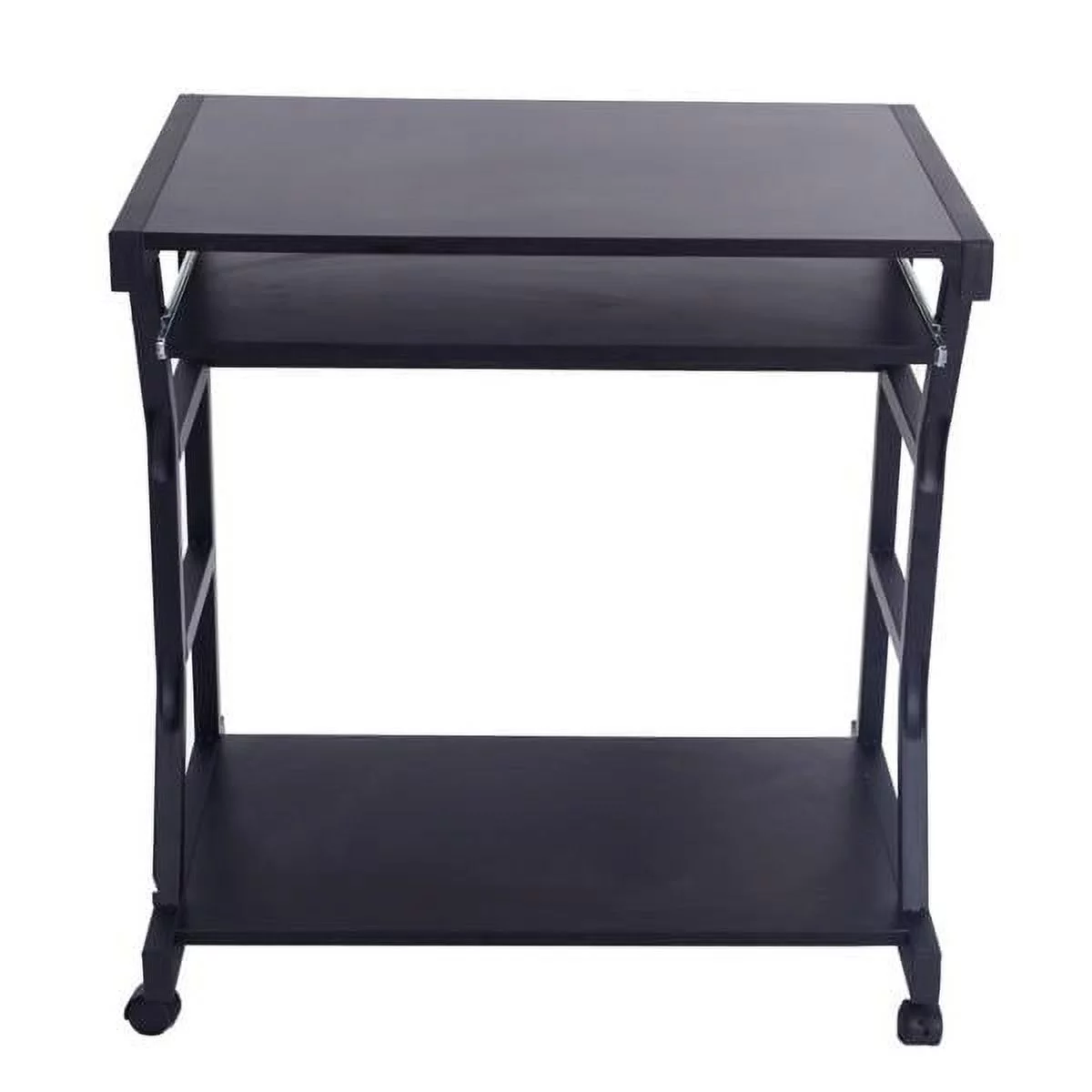 Bornmio Moveable Four-wheel Computer Desk Black