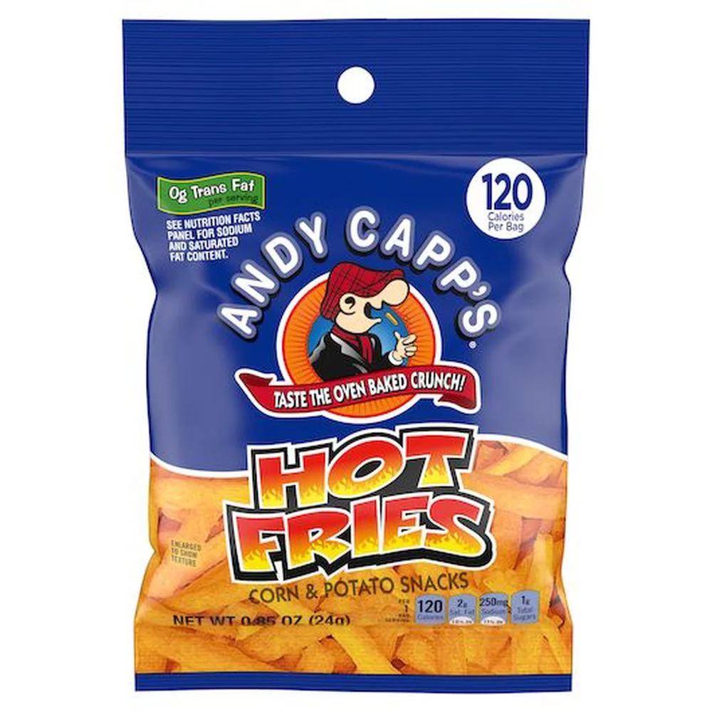 Andy Capp Hot Fries, 0.85 Ounce Bag -- 72 per Case.