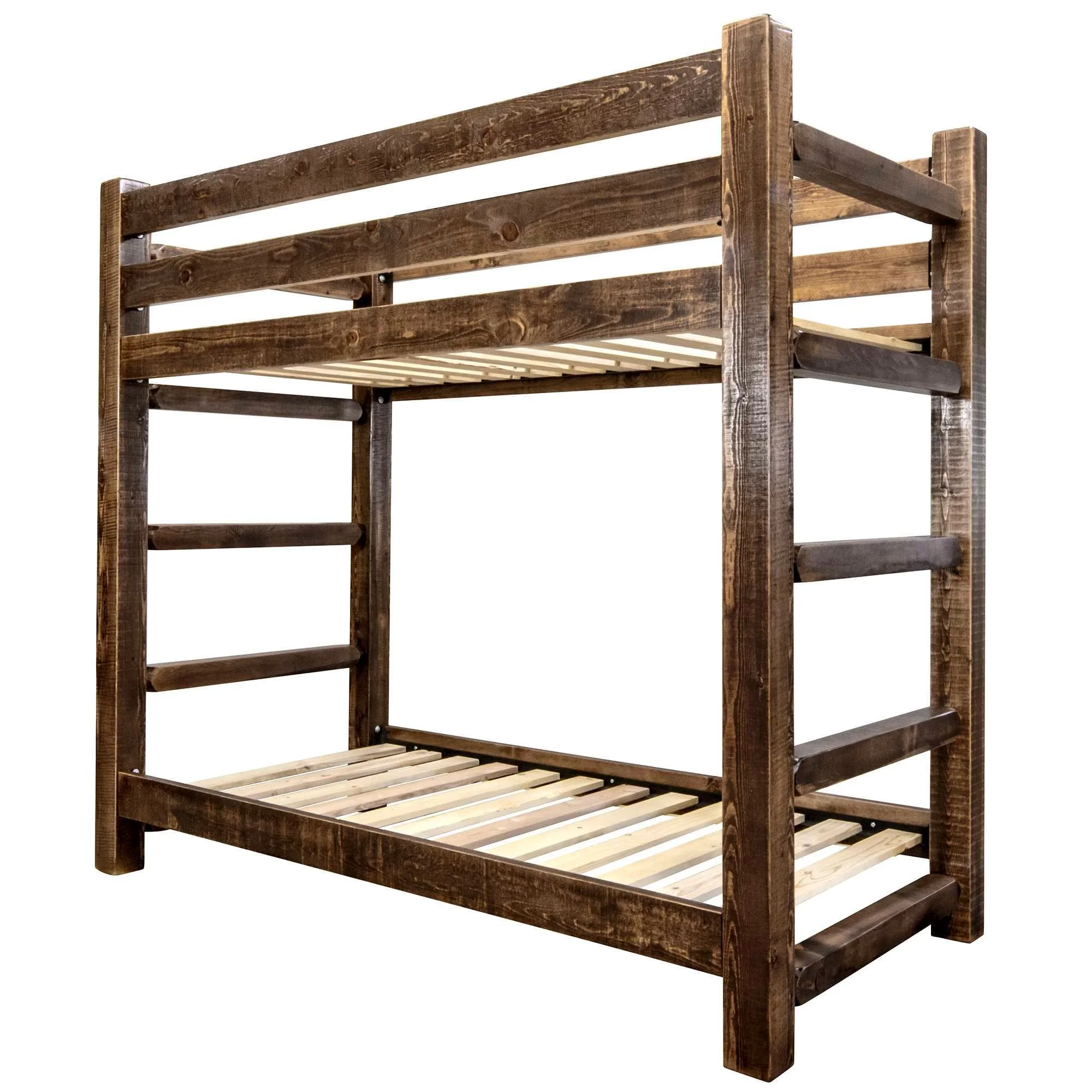 Homestead Collection Twin over Twin Bunk Bed, Stain & Clear Lacquer Finish