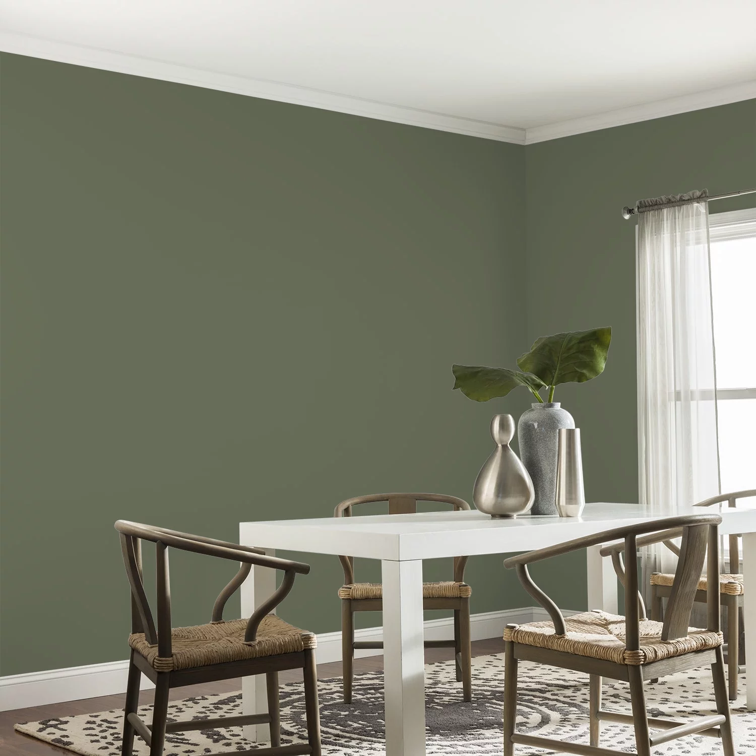 Glidden One Coat Interior Paint and Primer, All About Olive / Green, Gallon, Eggshell