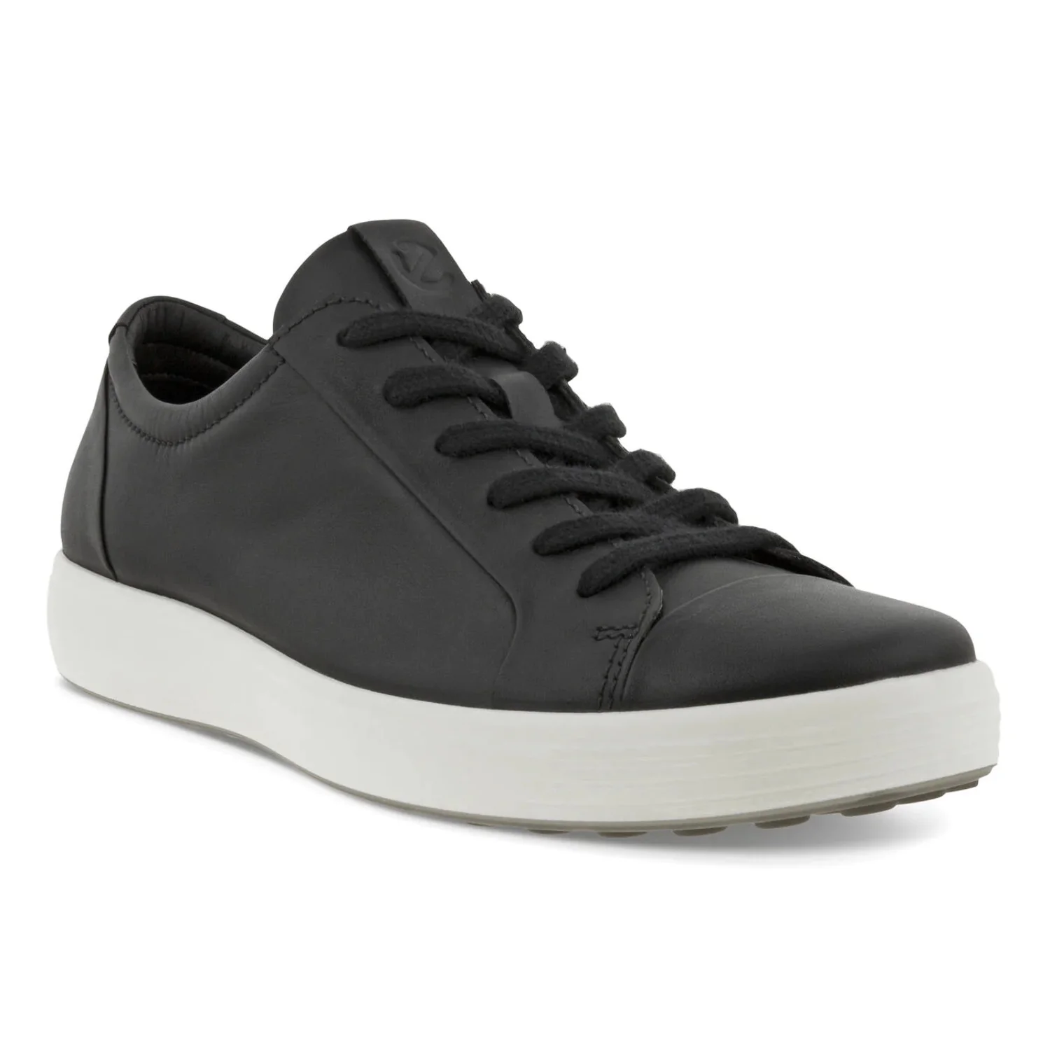 Men's ECCO Soft 7 Sneaker Black Leather/Nubuck 45 M
