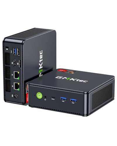 GMKtec Gaming Mini PC AMD Ryzen 9 8945HS (Turbo 5.1GHz) 32GB DDR5 2TB SSD, Computers PC Oculink, Dual NIC LAN 2.5G, WiFi 6, USB3.2, USB-C 4.0, BT5.2, DP, HDMI, Dual Fan Nucbox K11