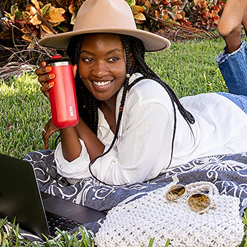 WACACO Octaroma Classico Vacuum Insulated Coffee Mug, Double-wall Stainless Steel Travel Tumbler With Drinking Lid, 6 fl oz (180ml), Carmine Red