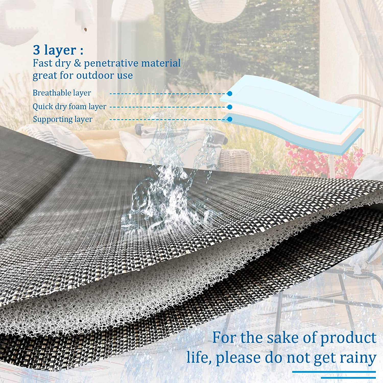 sell well VILLA Patio Furniture Set Outdoor Table and Chairs Patio Set 9 Pieces  Padded Textilene Patio Swivel Dining Chairs Patio Dining Table Set for 8  Expandable Dining Table for Lawn