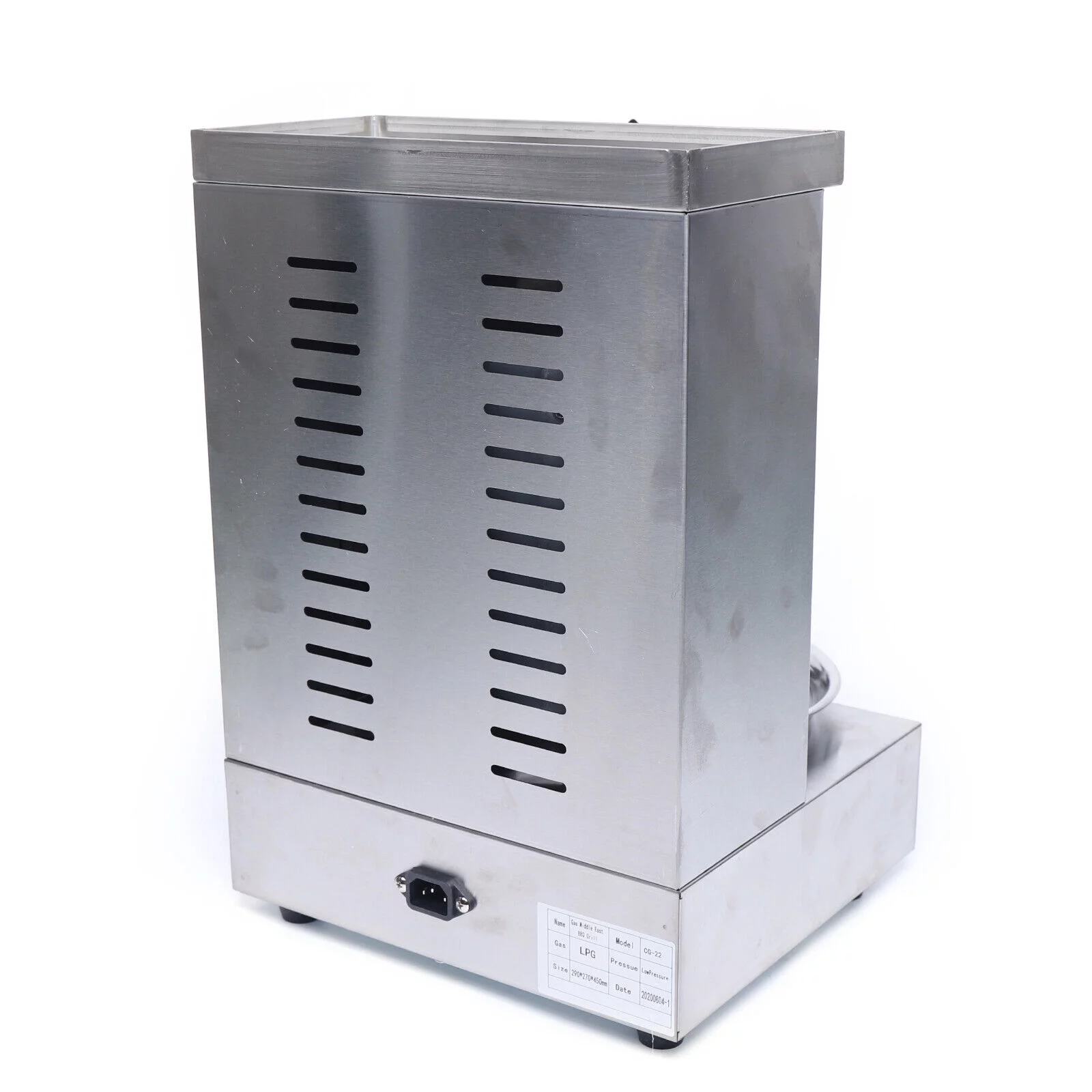 Miumaeov Commercial Vertical Gas Doner Kebab Grill Meat Shawarma Machine BBQ Rotisserie Oven Smokeless Broiler