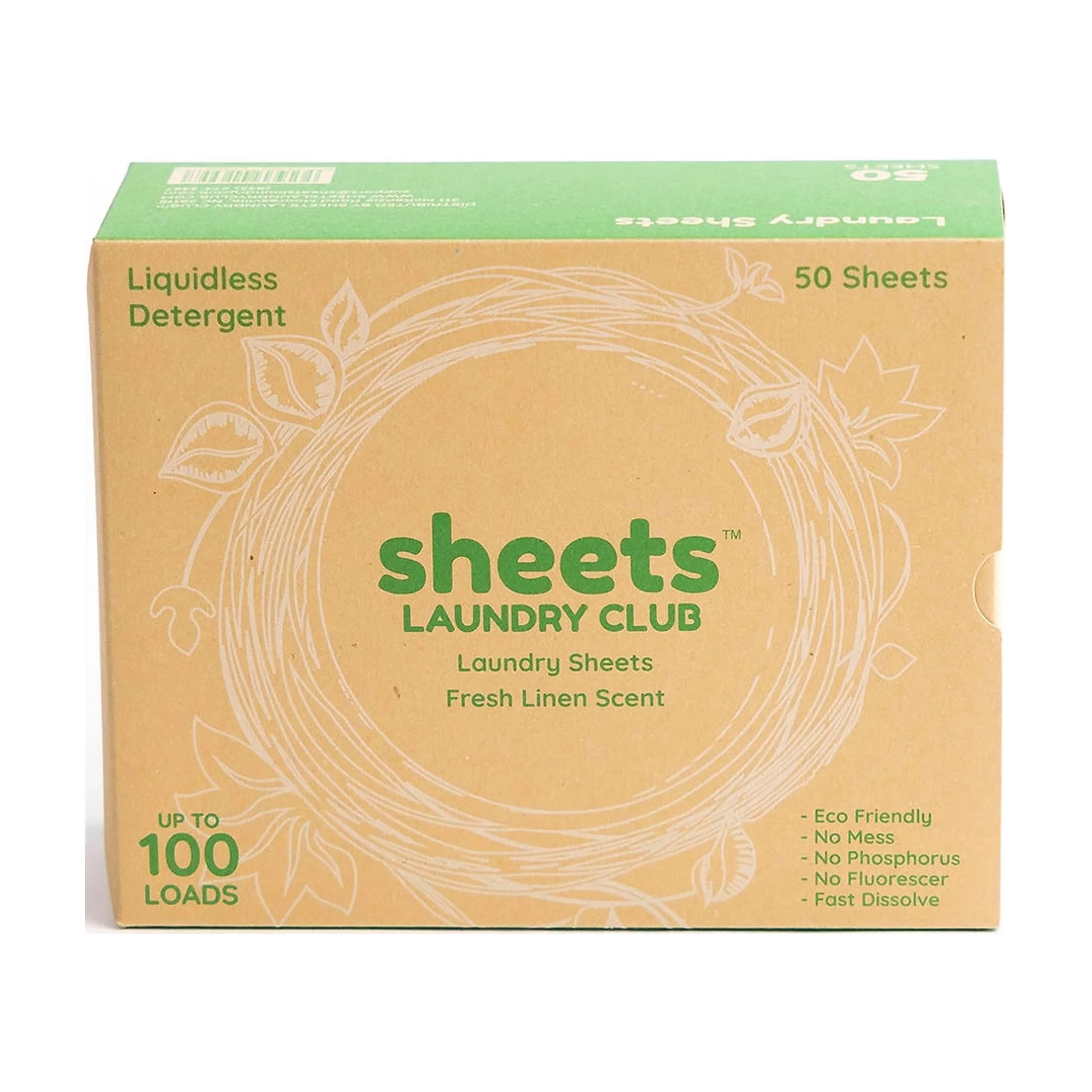 50 Laundry Detergent Sheets , 40 Fabric Softener Dryer Sheets Plastic Free Compostable Dryer Sheet Ultra Concentrated Plastic-Free Hypoallergenic (Fresh Linen Uncharted Waters)