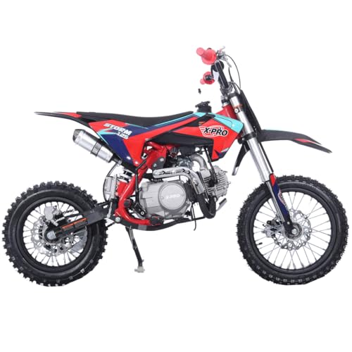X-PRO 125cc Kids Dirt Bike Pit Bike Youth Dirt Pit Bike with 4-Speed Semi-Automatic Transmission, Big 14