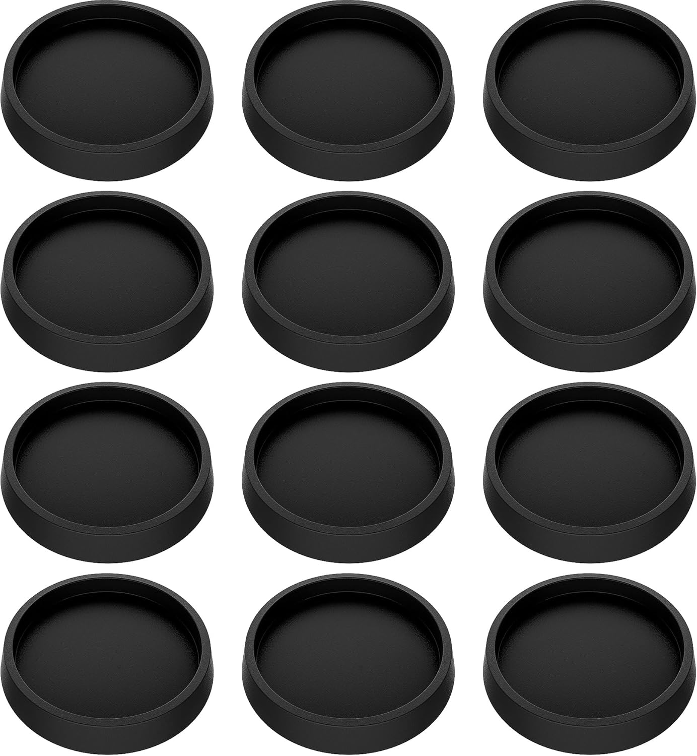 Furniture Coasters,Caster Cups,Furniture Leg Protectors 2.5 Inch 4pcs + Furniture Leg Coasters 8Pcs Caster Cups 2.5”Non Slip Rubber Pads Hardwood Floors Protectors 4pcs