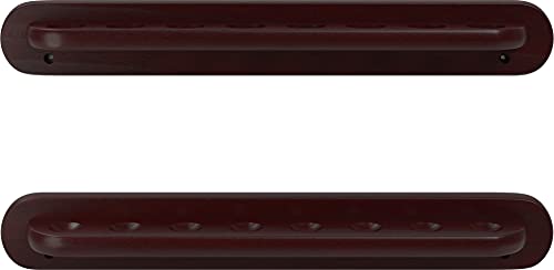 Viper 2-Piece Traditional Wall Mounted Solid Oak Billiard/Pool Cue Rack, Holds 8 Cues