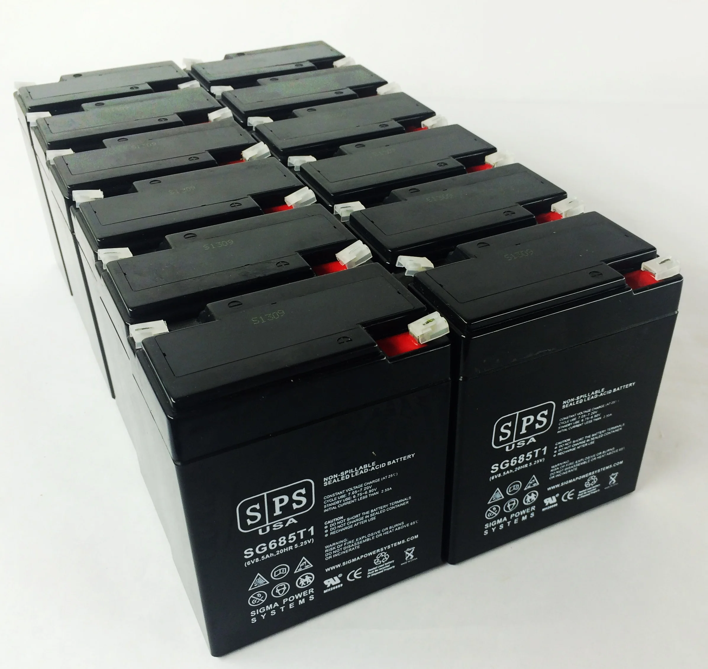 SPS Brand 6V 8.5Ah Replacement Battery (SG0685T1) for ELS BLH (20 pack)