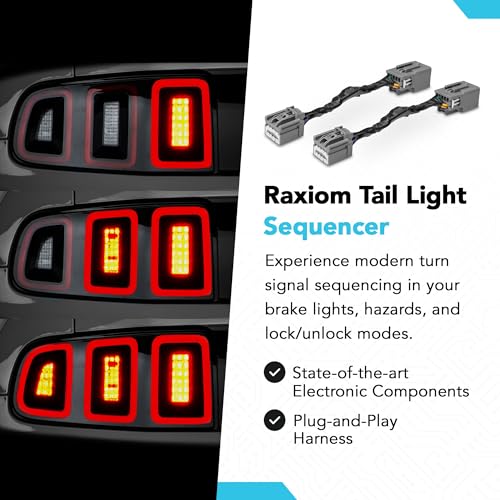 Raxiom Tail Light Sequencer Harness Kit with Tuning Plug and Play Wire Fits Mustang 1996-2004 Excluding 1999-2001 Cobra