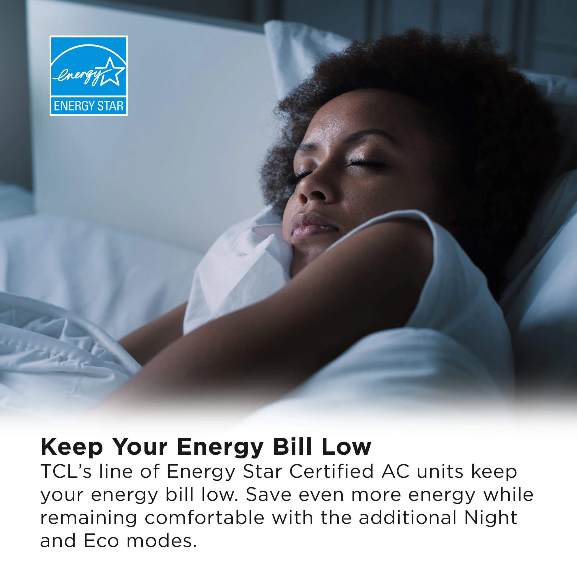 TCL Home Smart 8,000 BTU Through-The-Wall Air Conditioner, 115V, E-Star, Remote Included, White, W8T9E1-A