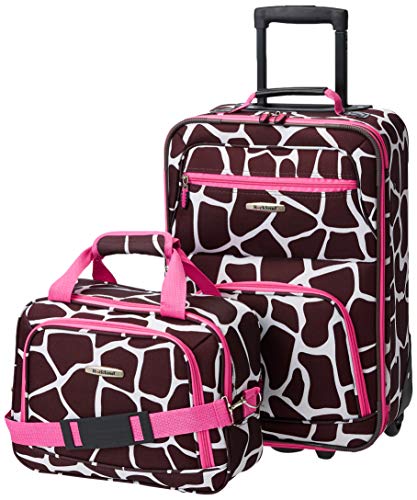 Rockland Fashion Softside Upright Luggage Set, Beach