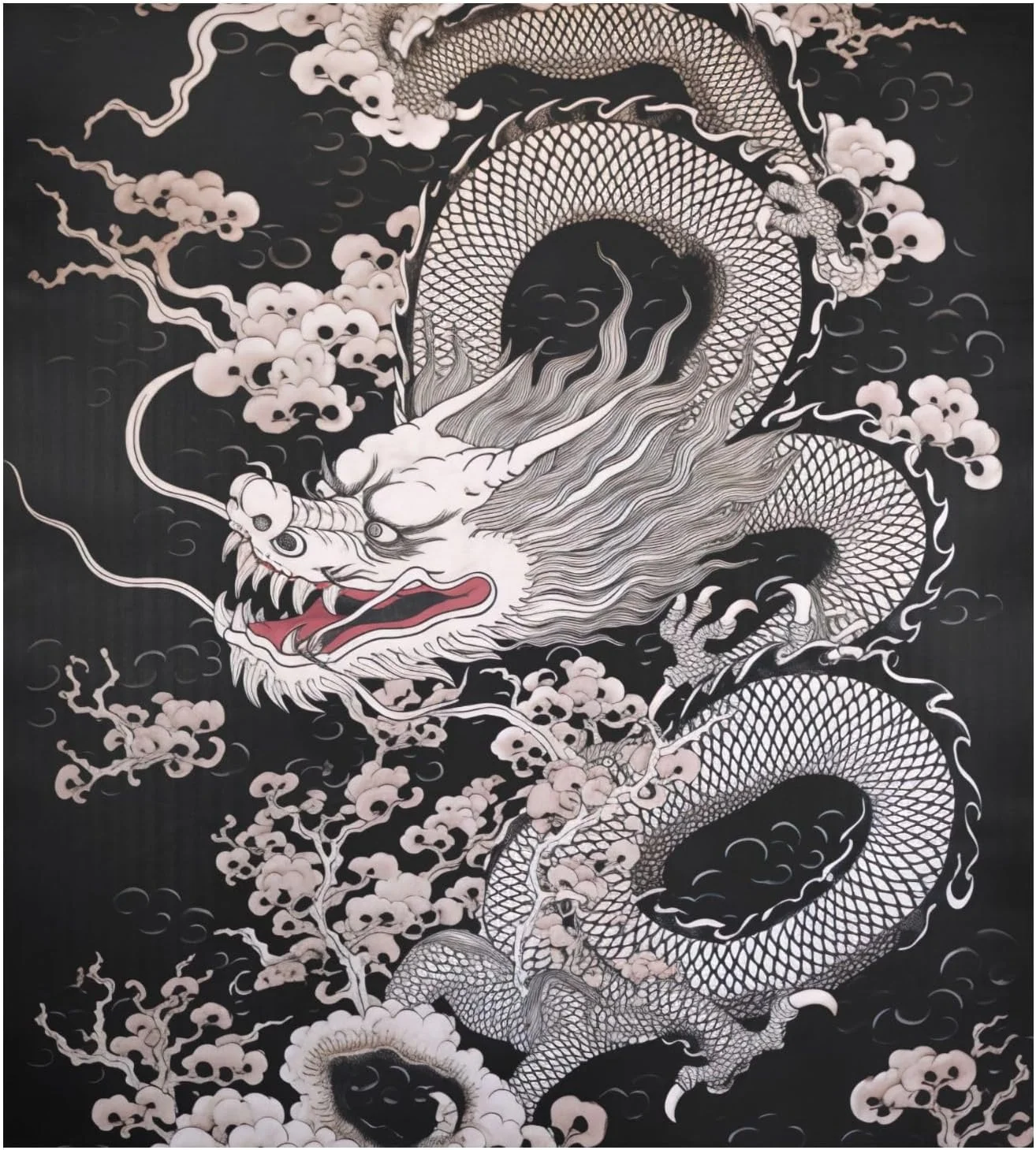 Coolnut Magnetic Dishwasher Stickers Chinese Traditional Dragon Kitchen Dishwasher Cover Sticker, Panel Decal Home Cabinet Appliances Stickers 23in W x 26in H Home Decor