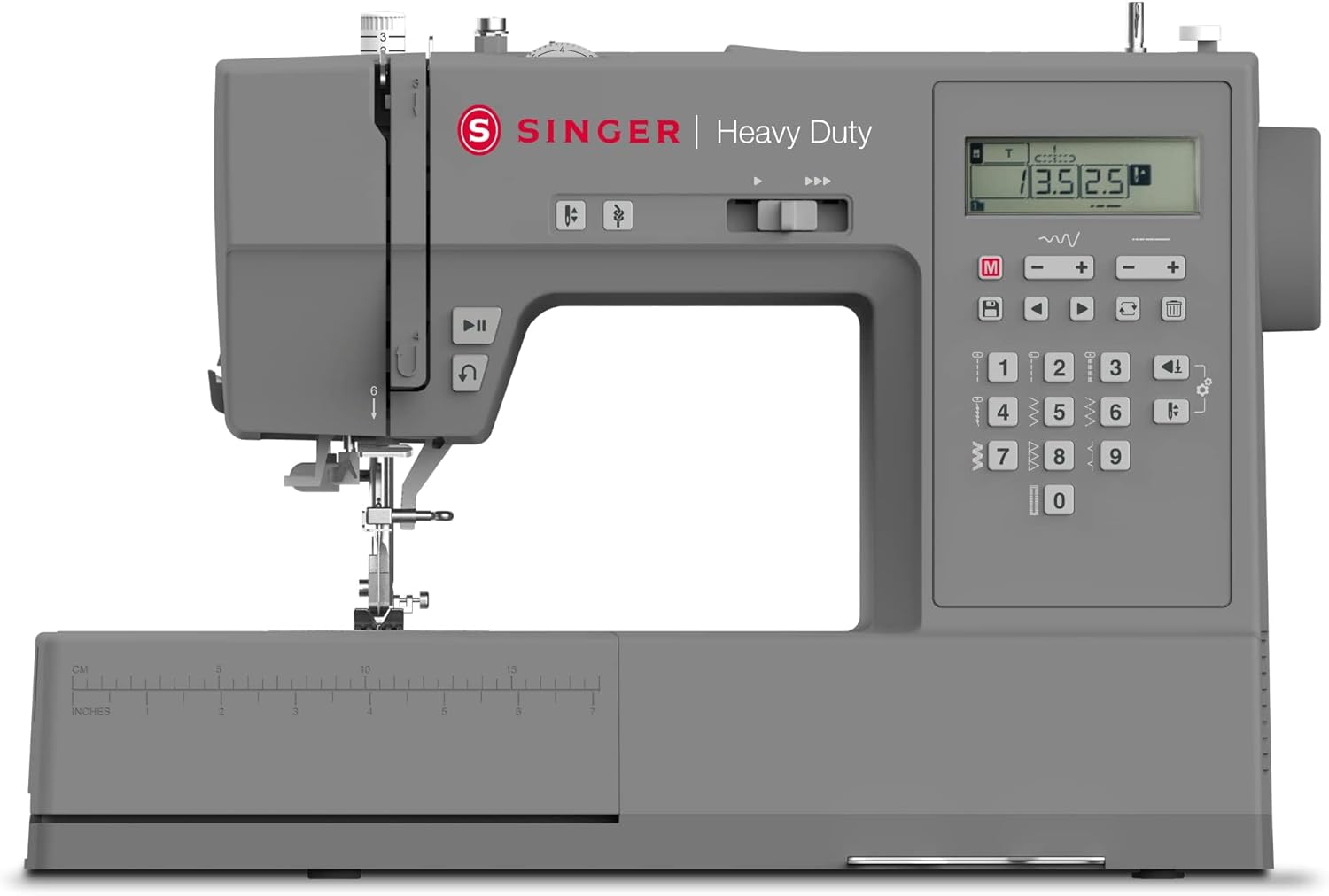 SINGER | HD6700C Electronic Heavy Duty Sewing Machine with 411 Stitch Applications - Sewing Made Easy + SINGER Heavy Duty Presser Feet Kit