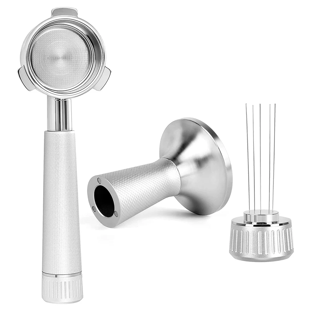moobody Espresso Stirrer Tool, 2 in 1 Coffee Tamper Set with Curved Base, Magnetic Distributor, Stainless Steel Construction, Compatible with 54mm Portafilter, Ideal for Coffee Shops and Home Brewing