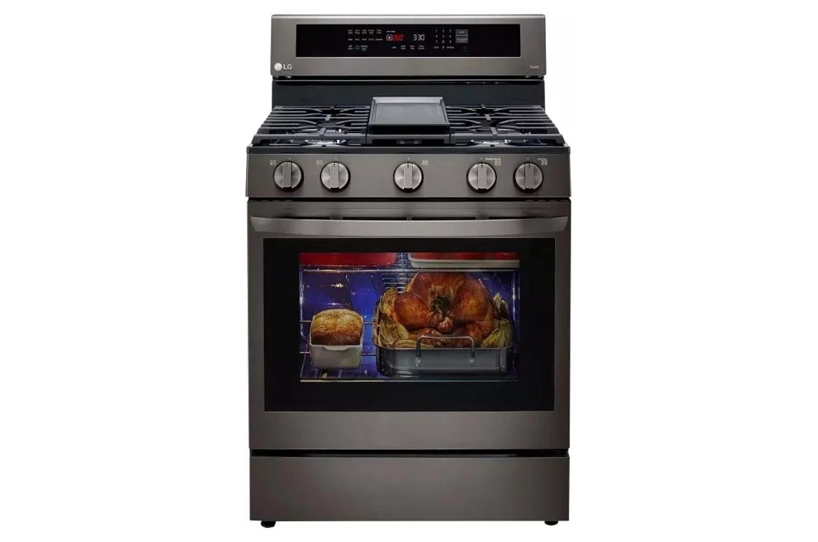 LG LRGL5825D 5.8 cu ft. Smart Wi-Fi Enabled True Convection InstaView(R) Gas Range with Air Fry