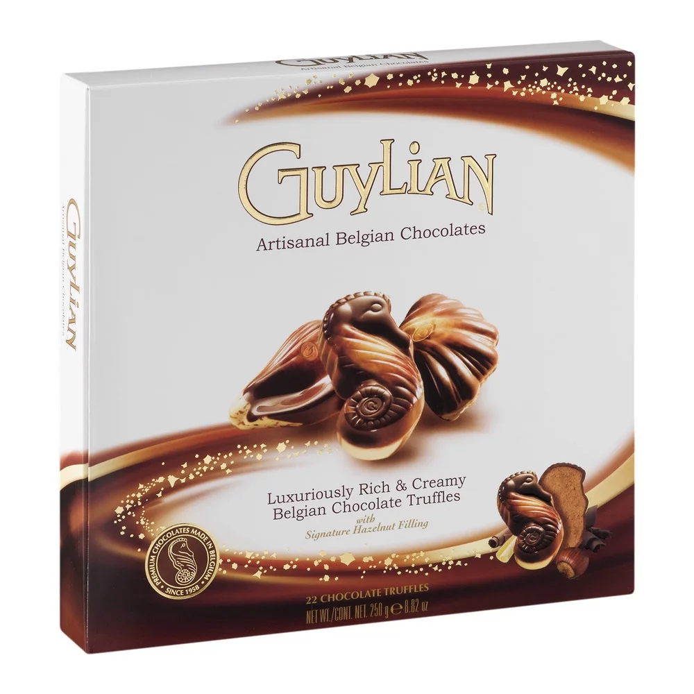 Guylian Belgian Seashell Truffles with Hazelnut Filling Chocolate, 8.8 Oz.
