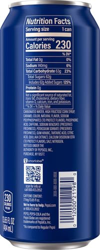 Pepsi Draft Cola, 13.65 Fl Oz Cans, Pack of 4