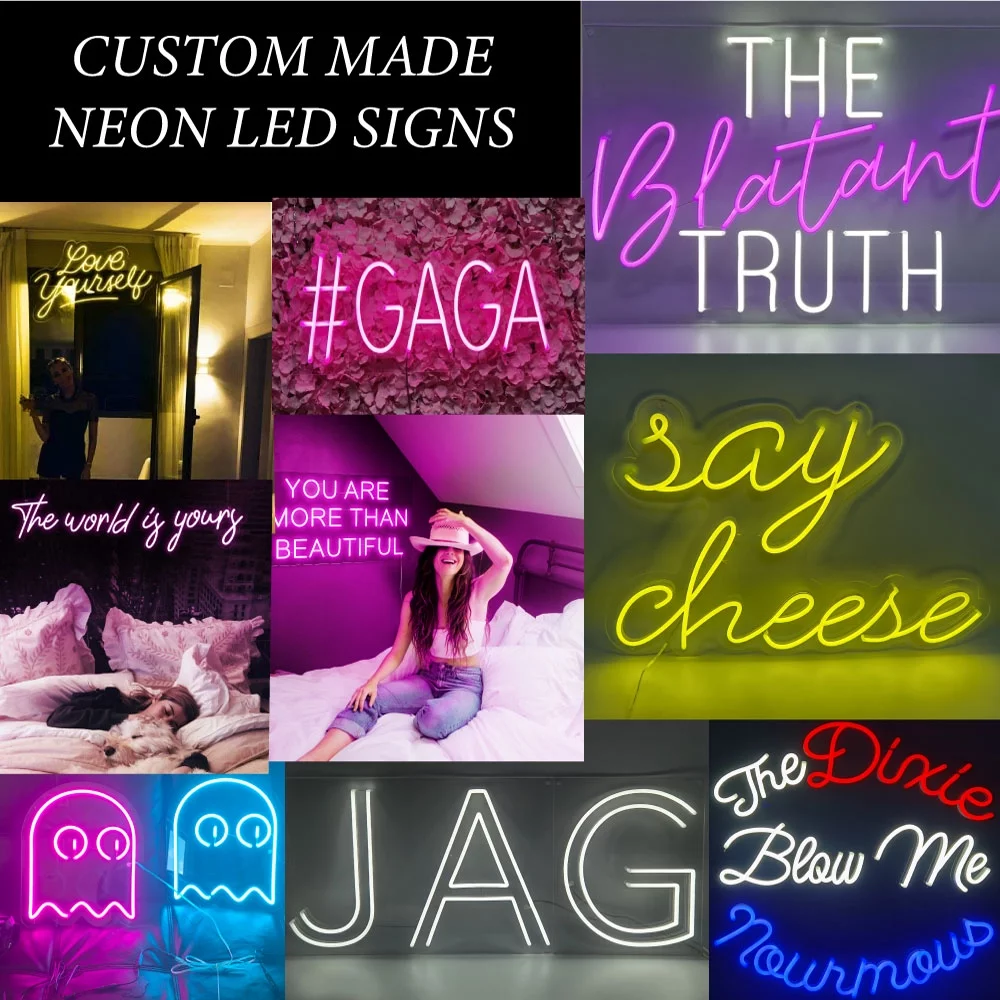 Yellow Open Buy Sell Trade Blue Border LED Neon Sign 13 x 24 - inches, Black Square Cut Acrylic Backing, with Dimmer - Bright and Premium built indoor LED Neon Sign for Pawn shop, and storefront.