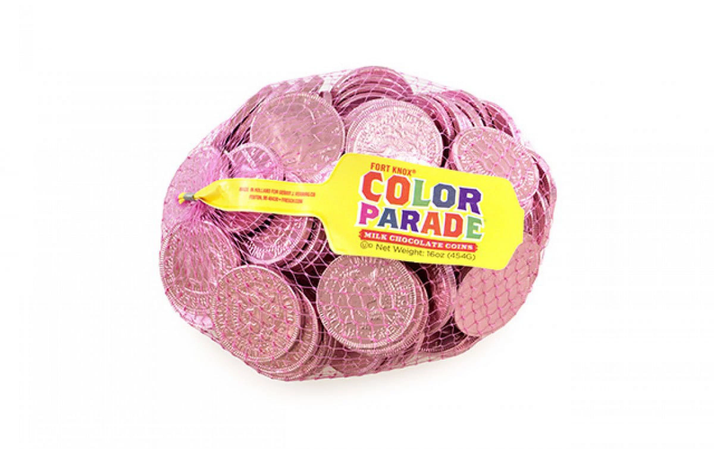 Fort Knox Milk Chocolate 1.5-inch Coins - Pink Foil, 1 LB