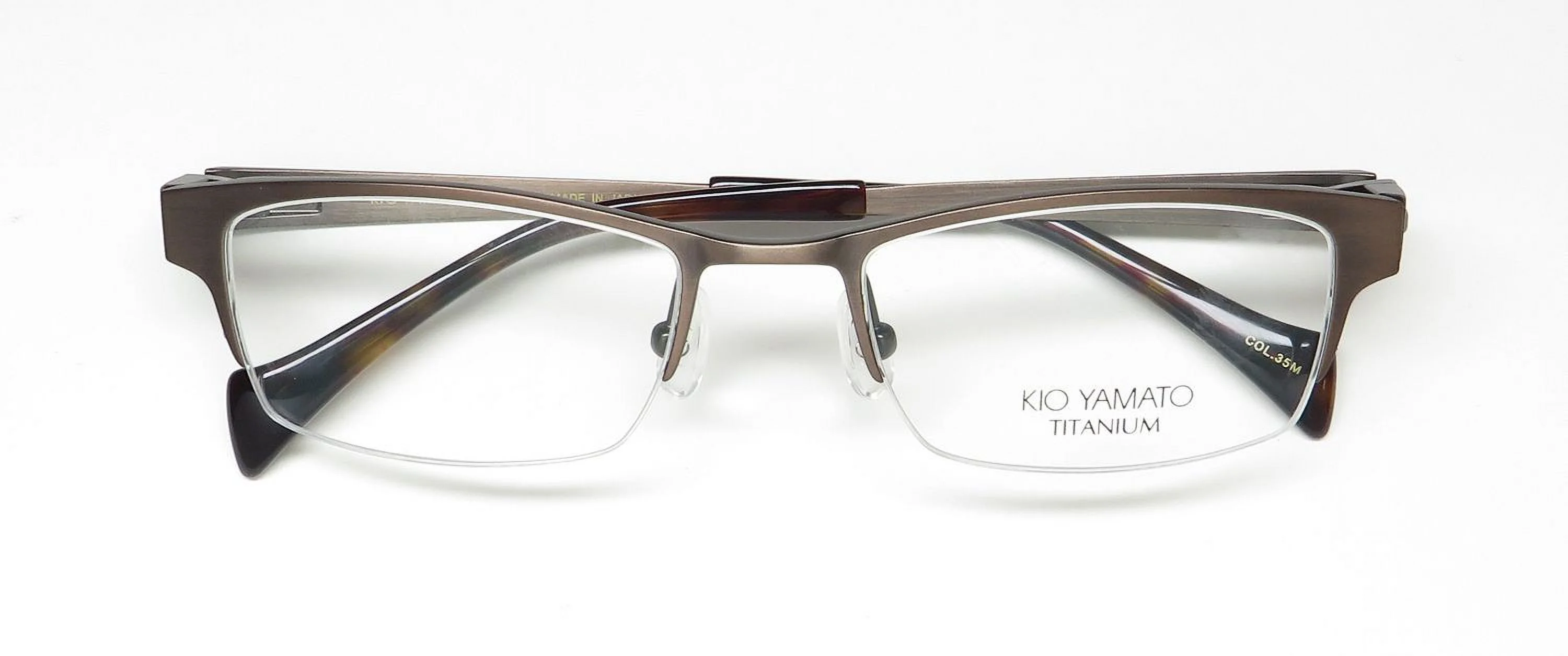 KIO YAMATO KT-406U TITANIUM HALF-RIM ELEGANT EXCLUSIVE EYEGLASS FRAME/GLASSES
