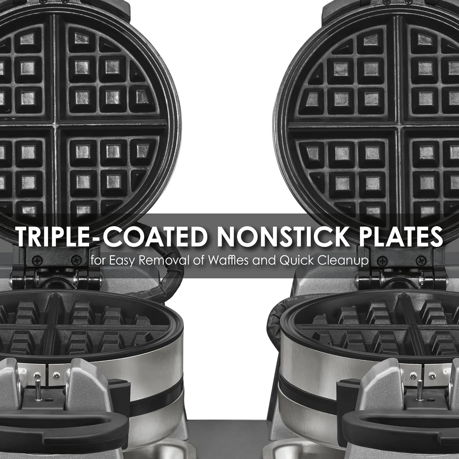 WW300BX Double Side By Side Belgian Waffle Maker, Coated Non Stick Cooking Plates, Produces 75 Waffles Per Hour,208V, 2700W, 6-15 Phase Plug