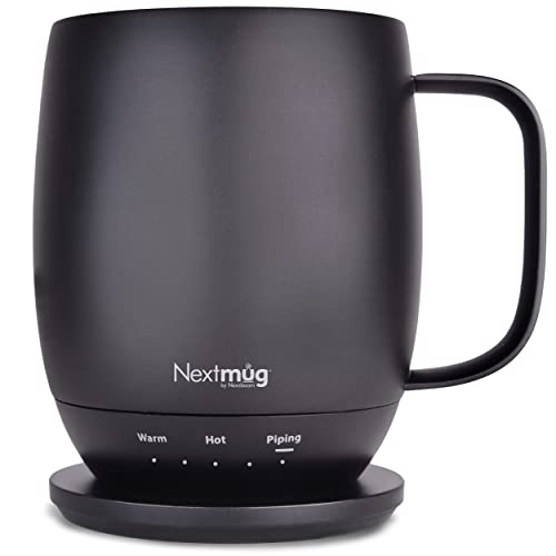 Nextmug - Temperature-Controlled, Self-Heating Coffee Mug (Burgundy - 14 oz.)
