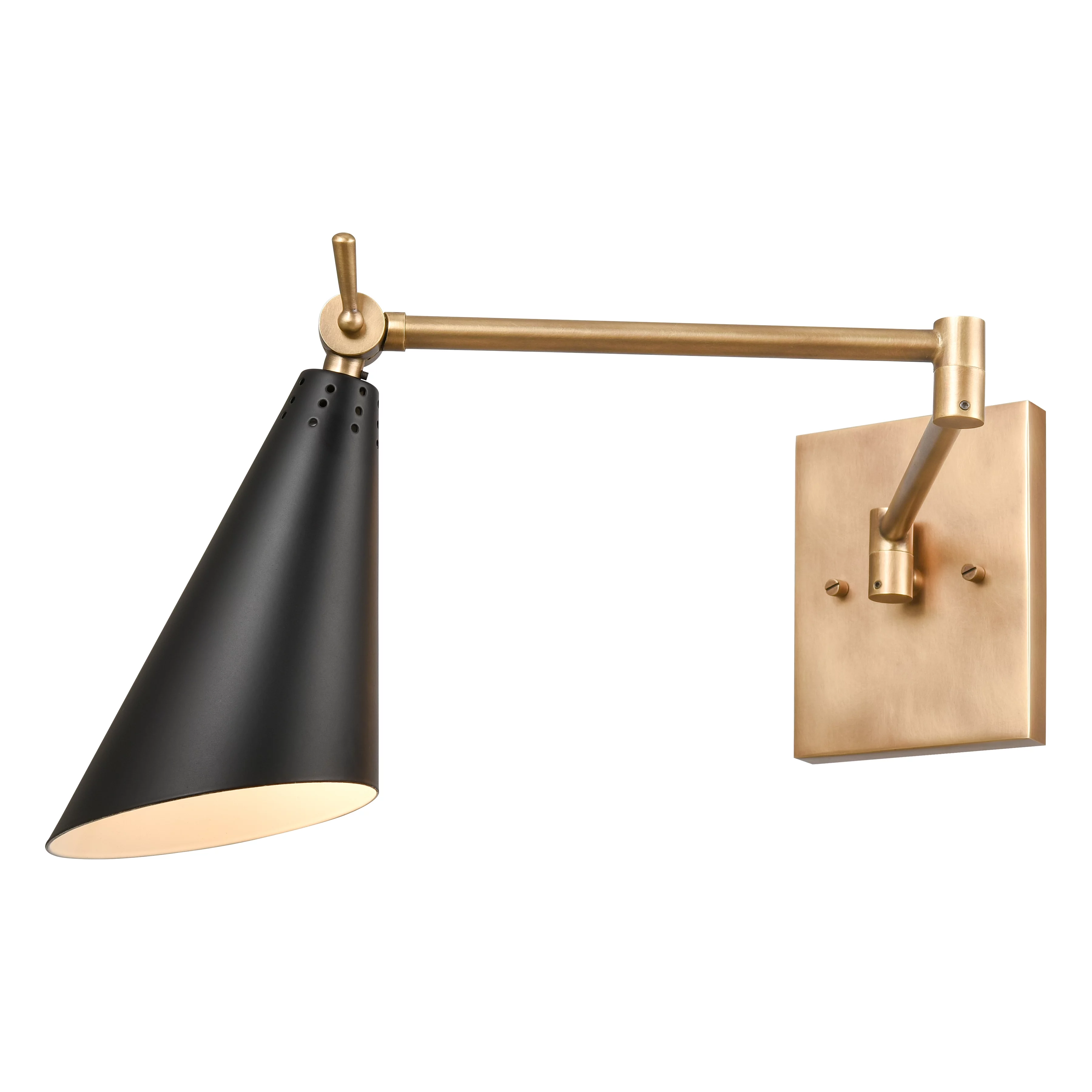 Elk Home 5-Inch Wide Calder Sconce, Modern/Modern, Natural Brass