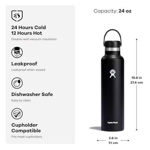 Hydro Flask 21 Oz Standard Flex Cap Black