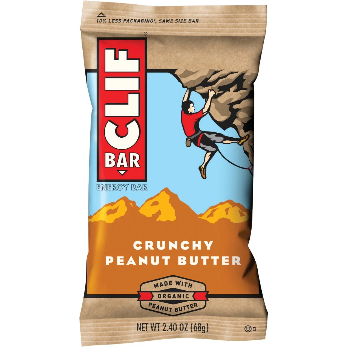 12 PK, Clif Bar Crunchy Peanut Butter 2.4 Oz. Energy Nutrition Bar