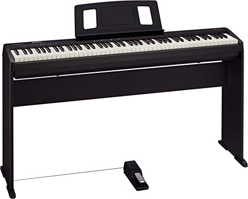 Roland FP-30X 88-Key Digital Piano - Black Bundle with Adjustable Stand, Bench, Sustain Pedal, Online Piano Lessons, Instructional DVD, and Austin Bazaar Polishing Cloth