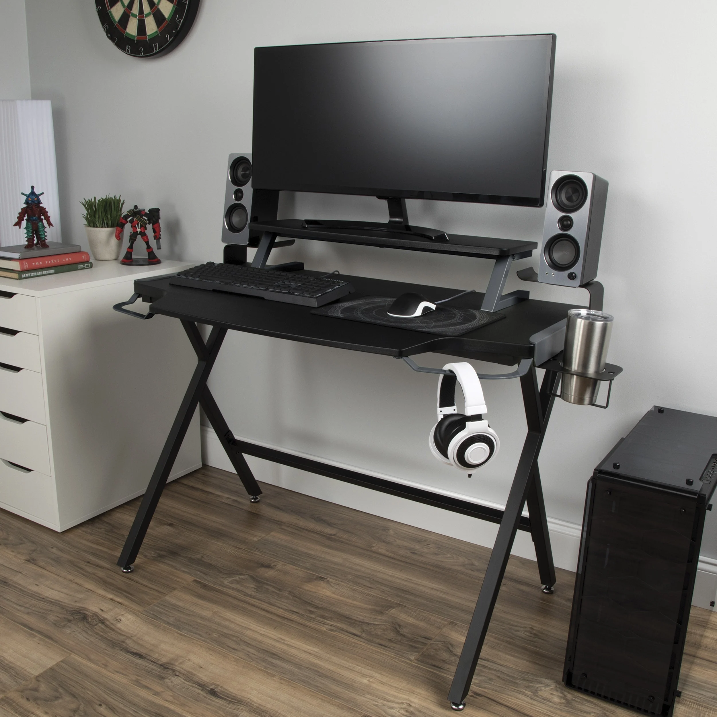 RESPAWN 1000 Gaming Computer Desk, in Gray (RSP-1000-GRY)