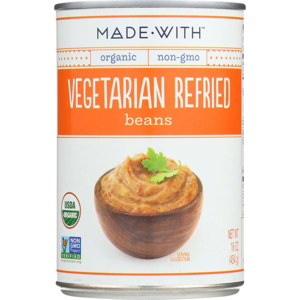 Made Wish Vegetarian Refried Beans, 15 Oz (Pack Of 12)