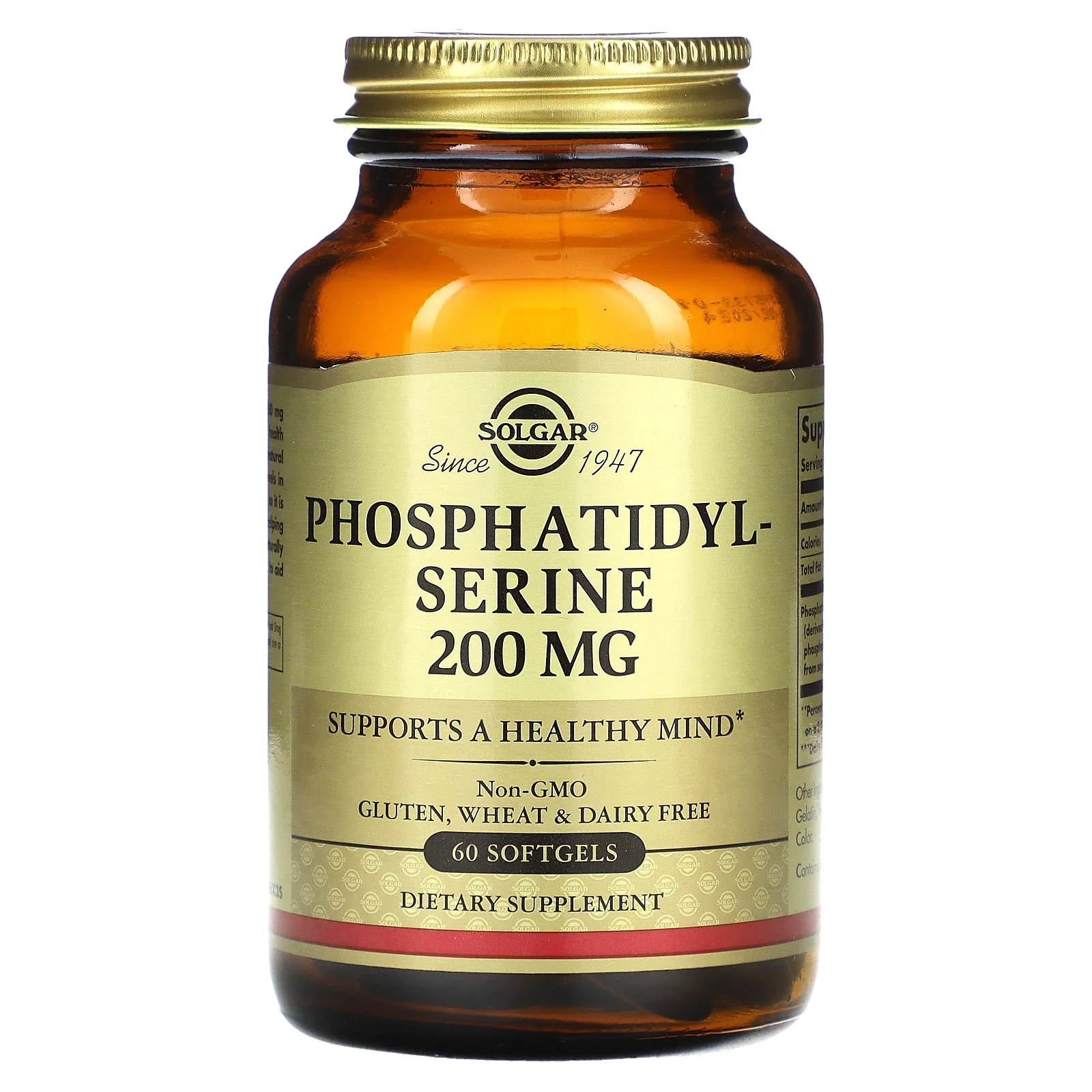 Solgar Phosphatidylserine, 200 mg, 60 Softgels