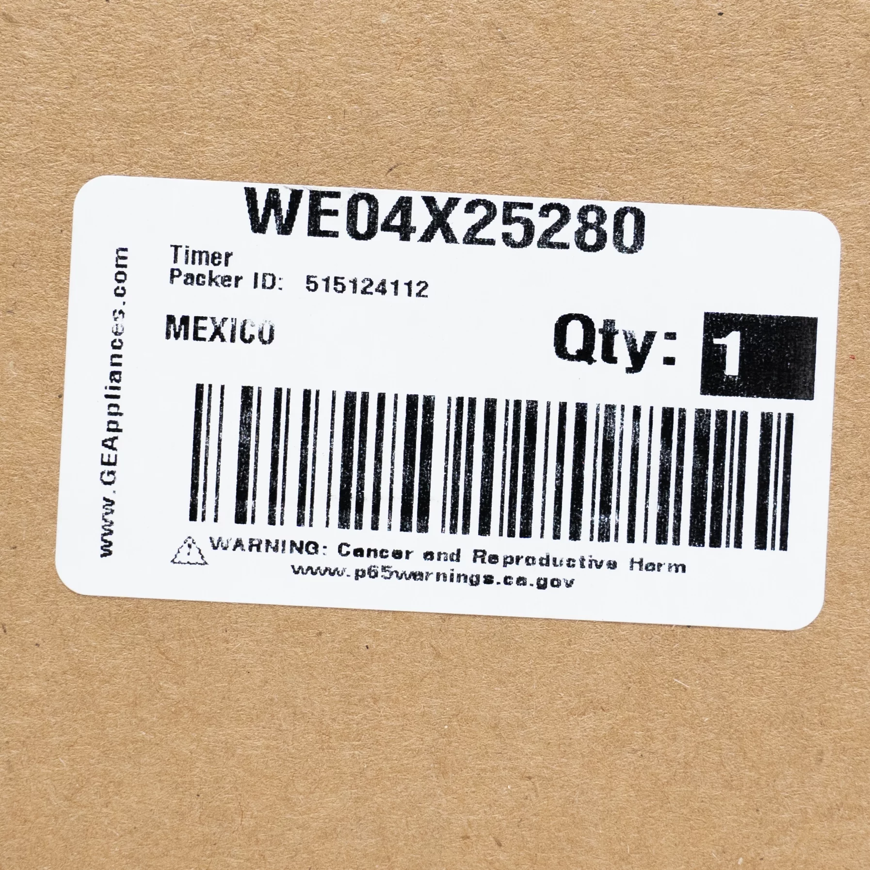 Genuine GE WE04X25280 Dryer Timer Control