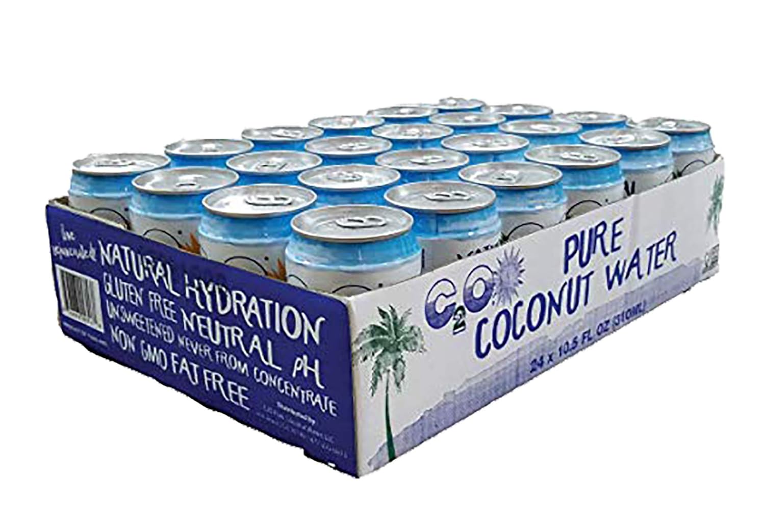 C2O Pure Coconut Water | Plant Based | Non-GMO | No Added Sugar | Essential Electrolytes | 10.5 Fl Oz (Pack of 24)