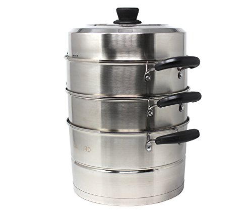 CONCORD 3 Tier Premium Stainless Steel Steamer Set (32 CM)