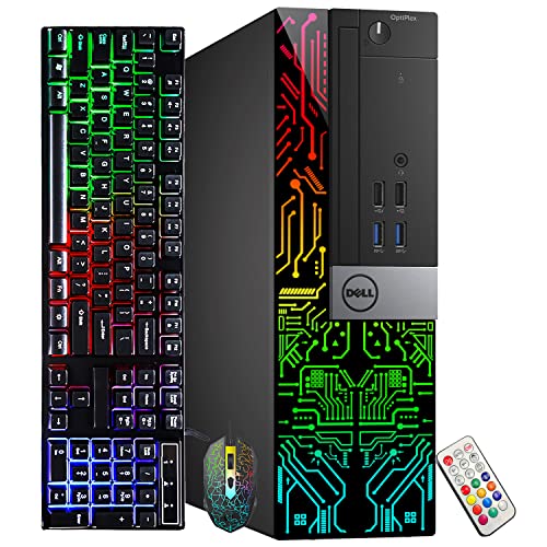 Dell OptiPlex 5050 Desktop Computers with 24 inch Monitor PC Bundle, 16GB DDR4 Ram 512GB M.2 NVMe SSD, WiFi, Bluetooth, i5-6500 3.2GHz, HDMI, Windows 10 Pro (Renewed)