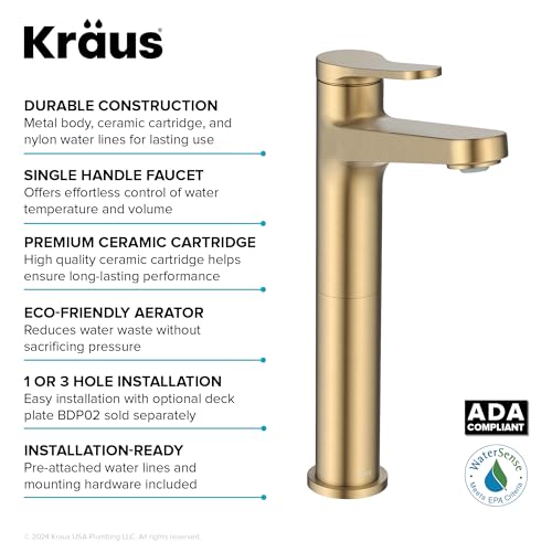 KRAUS Indy Single Handle One Hole Bathroom Sink Faucet in Chrome, KBF-1411CH