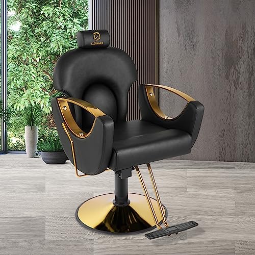 Reclining Barber Chair Salon Chair Height Adjustable Hydraulic Chair Barber Chairs Salon Hydraulic Recliner Chair Hydraulic Pump Profession Shampoo Chair Beauty Salon - Pink