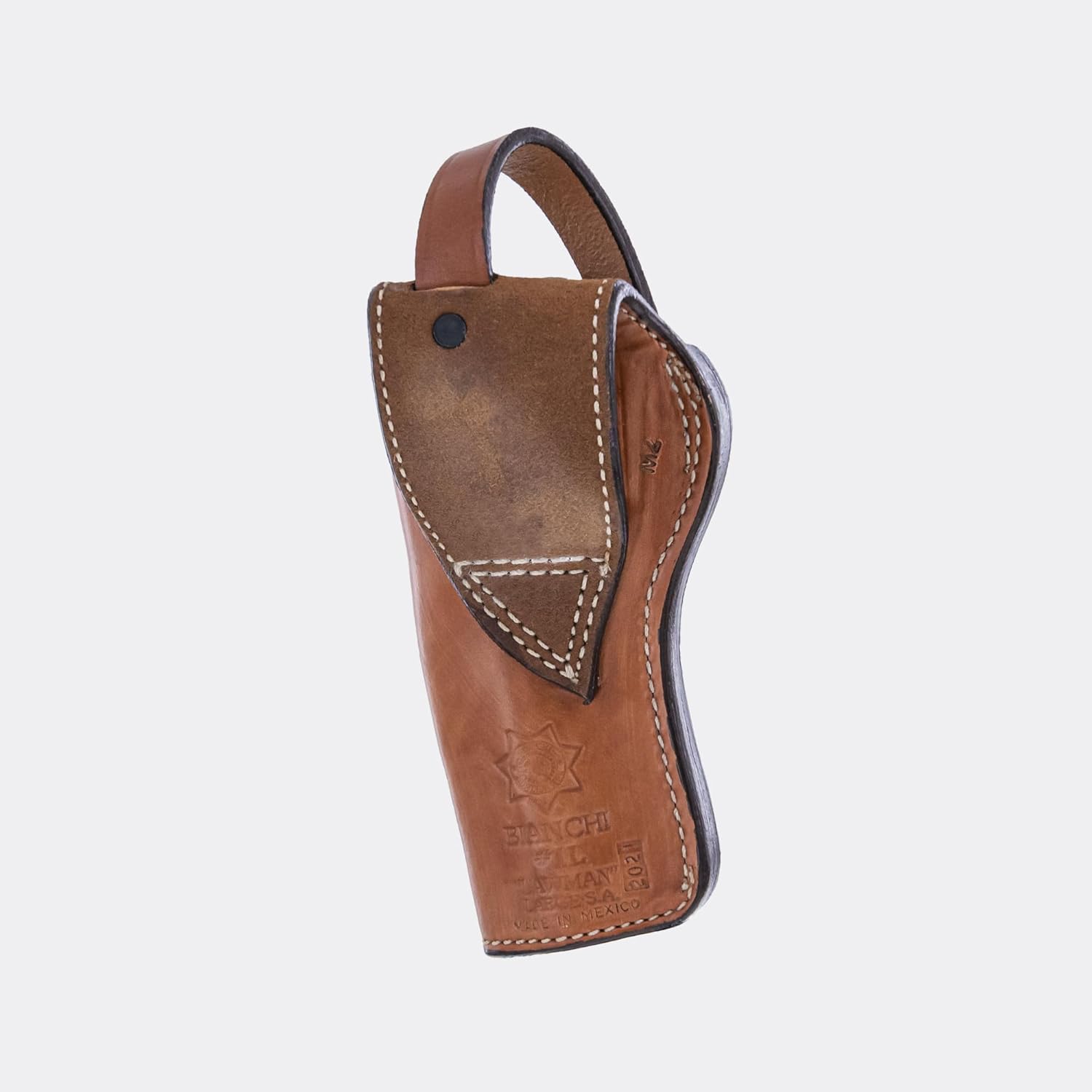 Bianchi 10056: Lawman Holster Tan Lh Lg Sngl Act 4 5/8In