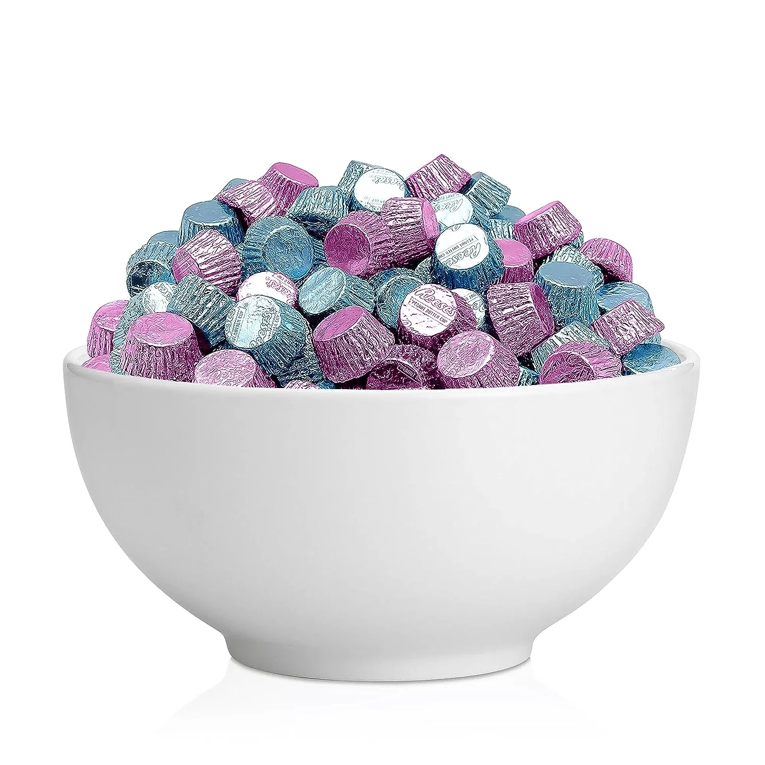 REESE'S Peanut Butter Cups Miniatures, Light Blue & Pink Candy Mix, 2 pound bag