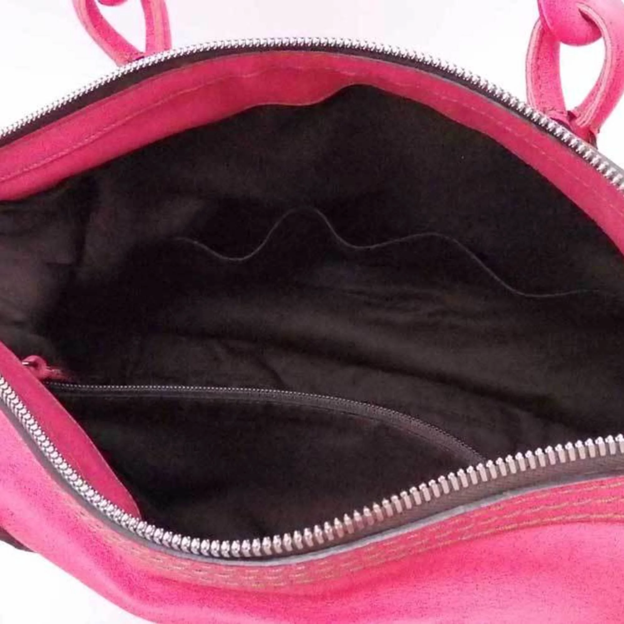 Pre-Owned Loewe LOEWE handbag shoulder bag leather pink silver ladies e54444i (Good)