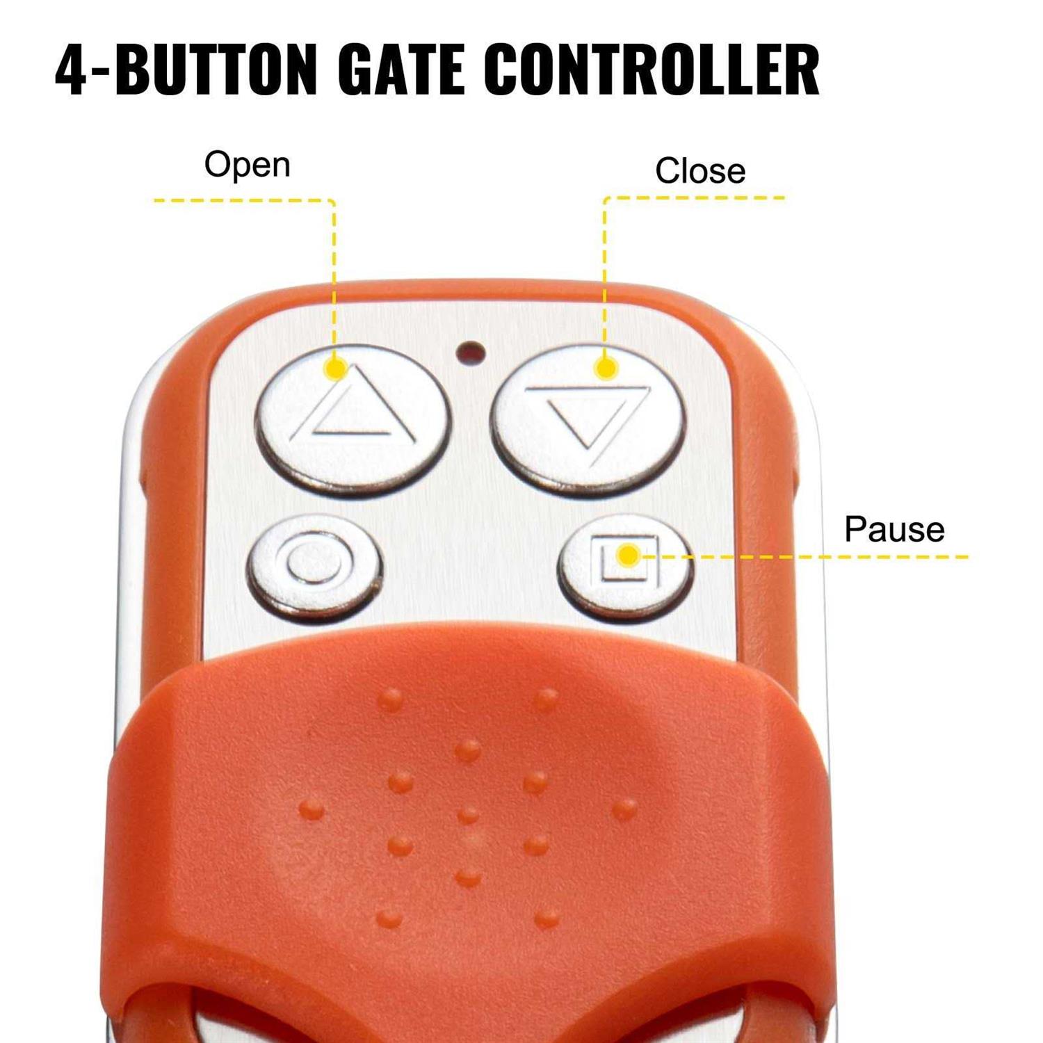 VEVOR Gate Remote Control Gate Opener Remote 4 Button Sliding Gate Opener Orange