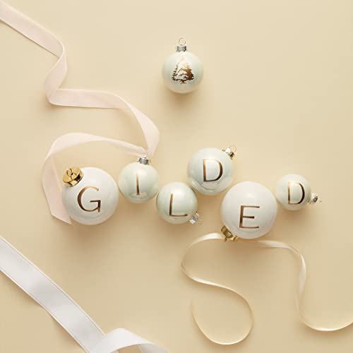 Thymes Frasier Fir Candle - Gilded Frosted Wood Grain Jar Candle - Scented Candle with a Luxury Home Fragrance - Elegant Holiday Candle - Gold Candle Lid and Gilded Gold Base (9 oz)