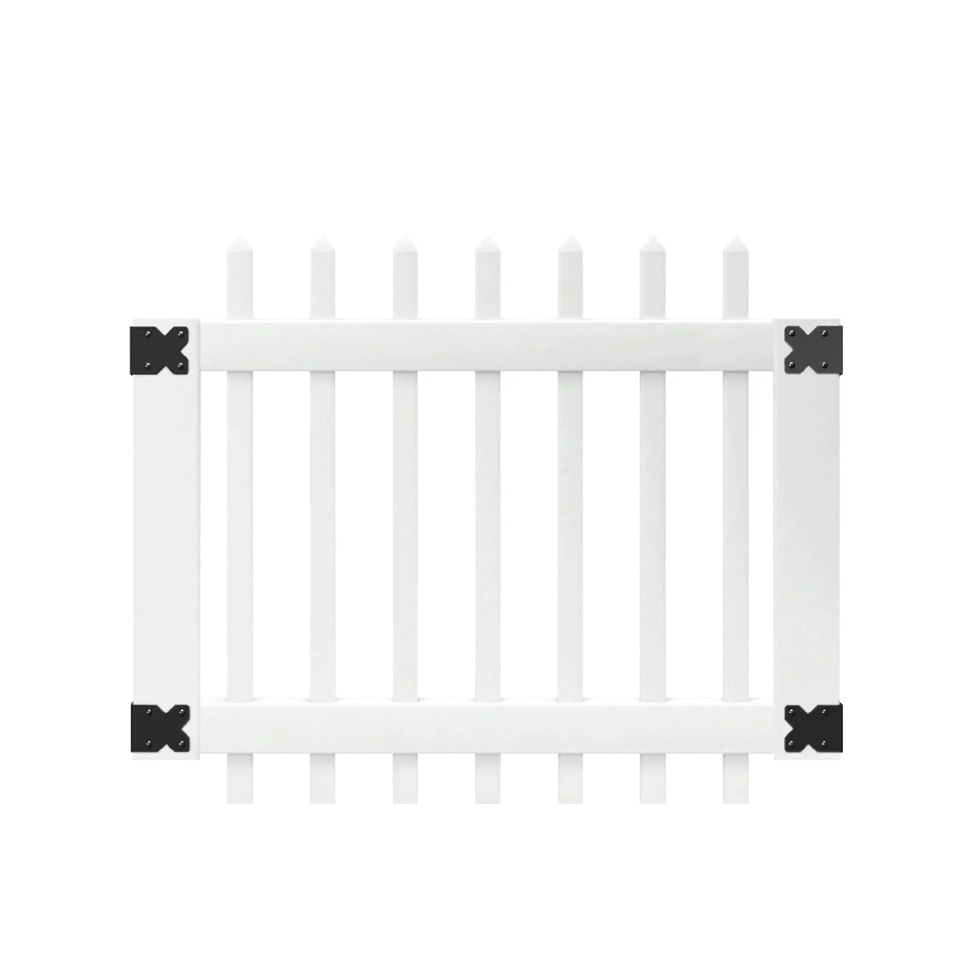 Outdoor Essentials Chelsea 3 ft. x 42 in. White Vinyl Picket Fence Gate