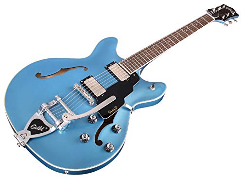 Guild Guitars Starfire I DC Semi-Hollow Body Electric Guitar, Pelham Blue, Double-Cut w/tremolo, Newark St. Collection